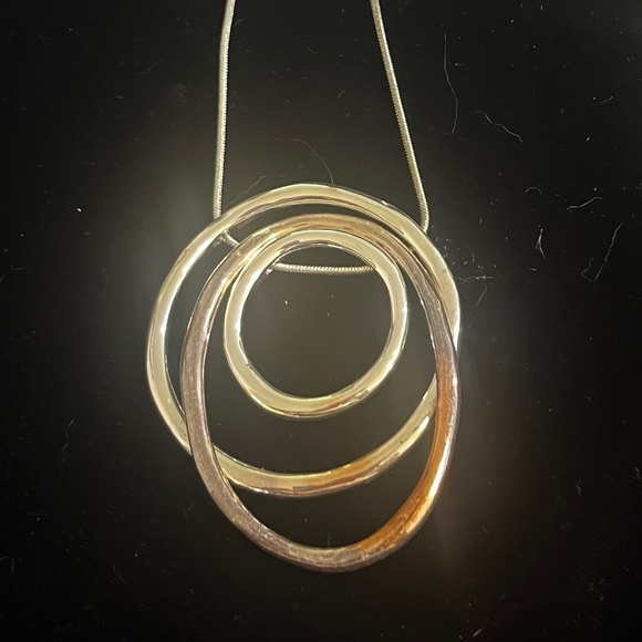 Jewelry | Vintage Concentric Circles Long Medallion Type Necklace Mixed ...